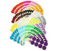 LJY 800 Pcs Large Round Stickers 50mm, 20 Assorted Colours Dot Stickers, Self Adhesive Coloured Sticky Labels for Colour Coding, Moving House, Warehouse Inventory and Event Marking (100 Sheets)