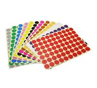 LJY Round Dot Stickers Color Coding Labels, 12 Different Assorted Colors Dot Labels, 12 Sheets (19mm)