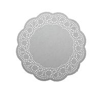 LJY Round White Paper Doilies, 120 Pack, 9.5 in | Allocate sheets by table, tray, cake board, wrapping station or craft batch before setup