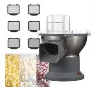 LjyAeono Electric Vegetable Dicer Slicer Commercial Multifunctional Veggie Chopper Professional For Carrot Potato Onion For Restaurants, Hotels, Canteens And Homes With Large Food Requirements