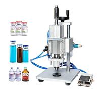 LJYKBFL Pneumatic Vial Crimper Machine, Semi-Automatic Cap Crimping Tool with Foot Switch, Height Adjustable, High Efficiency for Home and Factory Use