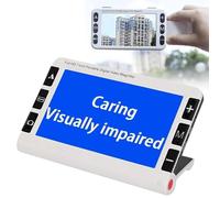 LJYKBFL Portable Digital Magnifier with Dual Lens, 2X-32X Zoom & Multiple Color Modes, AV/HDMI Output for Enhanced Viewing Experience