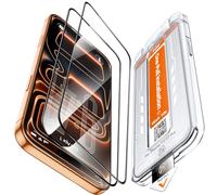 LK 2 Pack for iPhone 17 Pro/iPhone 17/iPhone 16 Pro Screen Protector, HD Tempered Glass Film, Auto Dust-Elimination Installation Tool, No Bubbles No Dust Anti-Scratch, 9H+ Hardness, Full Cover