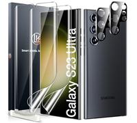 LK 2pcs Screen Protector & 2pcs Camera Lens Protector, Compatible for Samsung Galaxy S23 Ultra 5G, HD Clear TPU Film, Case Friendly, Support Fingerprint Unlock, Bubble Free