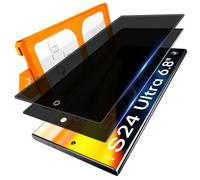 LϟK 3 in 1 Privacy Screen Protector for Samsung Galaxy S24 Ultra, 2 Pack Tempered Glass Film + 1 Dust Free Installation Tool, [Case Friendly] Anti-scratch No Dust No Bubbles