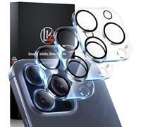 LK 3 Pack Camera Lens Protector for iPhone 15 Pro Max/15 Pro, Anti-Scratch 9H Hardness Tempered Glass Cover, Easy Installation, HD Clear, Does Not Affect Night Shots