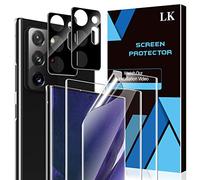 LK 4 Pack Screen Protector for Samsung Galaxy Note 20 Ultra, 2pcs Screen Protector & 2pcs Camera Lens Protector for Samsung Note 20 Ultra, HD Clear Flexible TPU Film, Bubble Free, Support Fingerprint