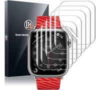 LK 6 Pack for Apple Watch Series 9 8 7 45mm/Series 6 5 4 SE 44mm Screen Protector, Apple Watch Screen Protector 44mm/45mm, High Definition, Bubble Free, Self-Healing Clear Flexible TPU Film