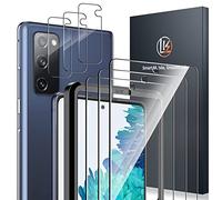 LK 6 Pack Screen Protector Compatible for Samsung Galaxy S20 FE 4G/5G 6.5 Inch, 3 Pack Tempered Glass Protective Film and 3 Pack Camera Lens Protector, Scratchproof, Easy-Installation Tool
