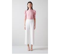 LK Bennett Adele Wide-leg & Flared Jeans Ivory size 8 | Wide Pants Outlet | Women | White 8