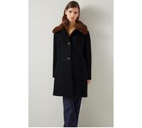 LK Bennett Aster Boucle Single Breasted Coat Black size 8 | Single Breasted Coats Outlet | Women | Black 8