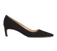 LK Bennett Ava Suede Kitten Heel Courts - 37, BLACK