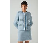 LK Bennett Charlie Tweed Jacket Blue/cream size 8 | Jackets Outlet | Women | Blue 8