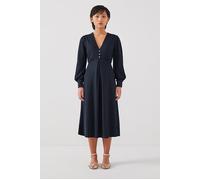 LK Bennett Dr Jenny - Button Detail Navy size 34 | Midi Dresses Outlet | Women | Blue 34