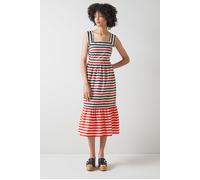LK Bennett Dr June - Wave Print Sun Navy/white size 44 | Midi Dresses Outlet | Women | Blue 44