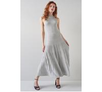 LK Bennett Dr Scott Knitted Lurex Silver size L | Midi Dresses Outlet | Women | Gray L