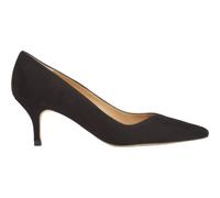 LK Bennett Farah Asymmetric Kitten Heel Courts - 41, BLACK/SUEDE