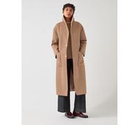 Lk Bennett female Quilted Padded Longline Coat - S - Beige Mix, Beige Mix
