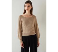 LK Bennett Goldie Knitted Sweater Gold size M | Knitted Sweaters Outlet | Women | Yellow M