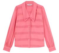 LK Bennett Lindy Embroidered Collar Blouse - 8, DUSTY PINK
