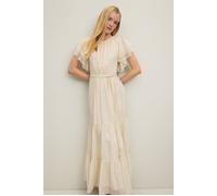 LK Bennett Liv Jaquard Maxi Dress Cream size 18 | Maxi Dresses Outlet | Women | White 18