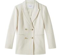 LK Bennett Mariner Tweed Double Breasted Jacket - 12, CREAM
