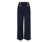 LK Bennett Parker Wide Leg Trousers - 8, MIDNIGHT