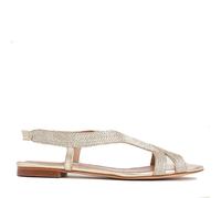 LK Bennett Renee Gold Lurex Rope Flat Sandals - 38, SOFT GOLD