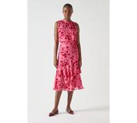 LK Bennett Sk Rhoda Tiered Skirt Pink size 16 | Midi Skirts Outlet | Women | Pink 16