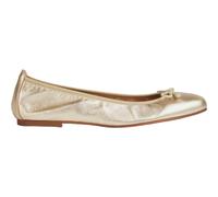 LK Bennett Trilly Gold Metallic Leather Ballerina Pumps - 41, CHAMPAGNE