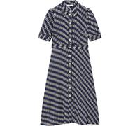 LK Bennett Valerie Viscose Shirt Dress - 10, NAVY/CREAM