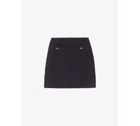 Lk Bennett Womens Bla-black Charlie A-line Tweed Mini Skirt 6