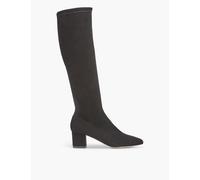Lk Bennett Womens Bla-black Eldon Block-heel Suede Knee-high Boots Eur 42/ 9 Uk Women