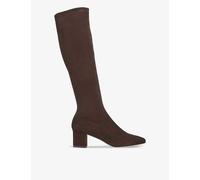 Lk Bennett Womens Bro-dark Chocolate Eldon Block-heel Suede Knee-high Boots Eur 37 / 4 Uk Women