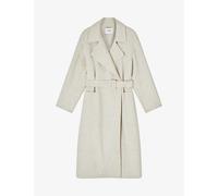 Lk Bennett Womens Cre-cream Anderson Wrap-front Wool-blend Coat M
