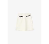 Lk Bennett Womens Cre-cream Charlie A-line Tweed Mini Skirt 8