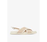 Lk Bennett Womens Cre-ecru Noa Criss-cross Woven Sandals Eur 39 / 6 Uk Women