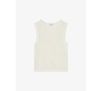 Lk Bennett Womens Whi-pure White Ava Open-weave Round-neck Knitted Top M