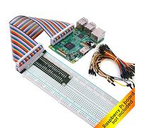 LK COKOINO for Raspberry Pi GPIO Breakout, T-Type GPIO Expansion Board+830 Points Solderless Breadboard+65pcs Jumper Cables+40pin Rainbow Ribbon Cable