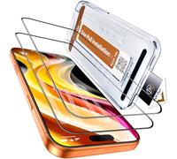 LK for iPhone 17 Pro Screen Protector, [1-Step Install] with Auto Dust-Removal, 9H+ Tempered Glass Magnifier, Full Coverage Protection, Anti-scratch [Military-Grade Shatterproof] Bubble-Free