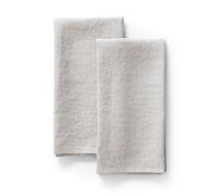 LK PureLife 100% Pure Flax Linen Kitchen Towels-20x27 Inch-Stonewashed Flax Linen-Extra Soft Quick Dry for Tea Towels Dish Towels Hand Towels-Set of 2-Natural