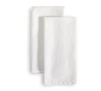 LK PureLife 100% Pure Flax Linen Kitchen Towels-20x27 Inch-Stonewashed Flax Linen-Extra Soft Quick Dry for Tea Towels Dish Towels Hand Towels-Set of 2-Off White