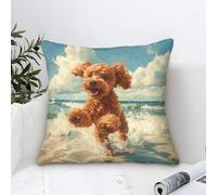 LKBASOEGD 3D Printed Cockapoo Square Pillowcases Square Throw Pillow Decorative Super Soft Pack of 1 for Sofa Couch Bed 45x45cm