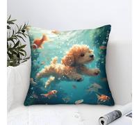 LKBASOEGD 3D Printed Cockapoo Throw Pillow Covers Throw Pillow Case Decorative Super Soft Pack of 1 for Home Couch Sofa Decorative, Gifts 45x45cm