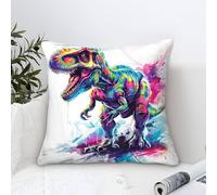 LKBASOEGD 3D Printed Dinosaur Square Pillowcases Pillow Case Cushion Garden Cushion Super Soft Pack of 1 for Home Couch Sofa Decorative, Gifts 45x45cm