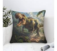 LKBASOEGD 3D Printed Dinosaur Square Pillowcases Throw Pillow Case Decorative Super Soft Pack of 1 for Patio,Couch, Tent, Balcony And Sofa 40x40cm