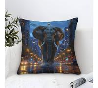 LKBASOEGD 3D Printed Elephant Square Pillowcases Pillow Case Cushion Decorative Super Soft Pack of 1 Home Decor for Sofa Bedroom 50x50cm