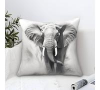 LKBASOEGD 3D Printed Elephant Square Pillowcases Square Throw Pillow Garden Cushion Super Soft Pack of 1 for Patio,Couch, Tent, Balcony And Sofa 40x40cm