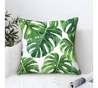 LKBASOEGD 3D Printed Palm Leaves Throw Pillow Covers Square Cushion Cover Decorative Super Soft Pack of 1 for Patio,Couch, Tent, Balcony And Sofa 45x45cm