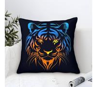 LKBASOEGD 3D Printed Tiger Square Pillowcases Pillow Case Cushion Decorative Super Soft Pack of 1 for Sofa Couch Bed 50x50cm